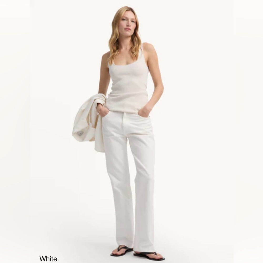 Goop Romy Jean in White Denim size 26